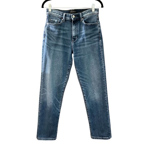 Banana Republic Denim - Banana Republic high rise straight leg medium wash jeans